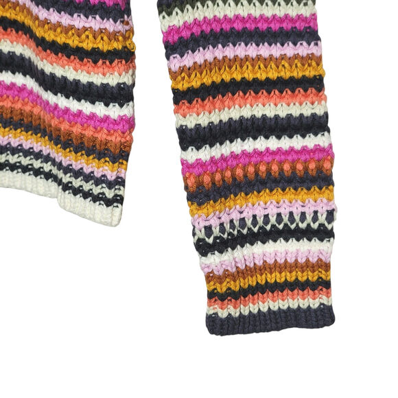 Marie Oliver Miley Rainbow Stripe Sweater Colorful Pullover Preppy Knit Size XS - Picture 6 of 13